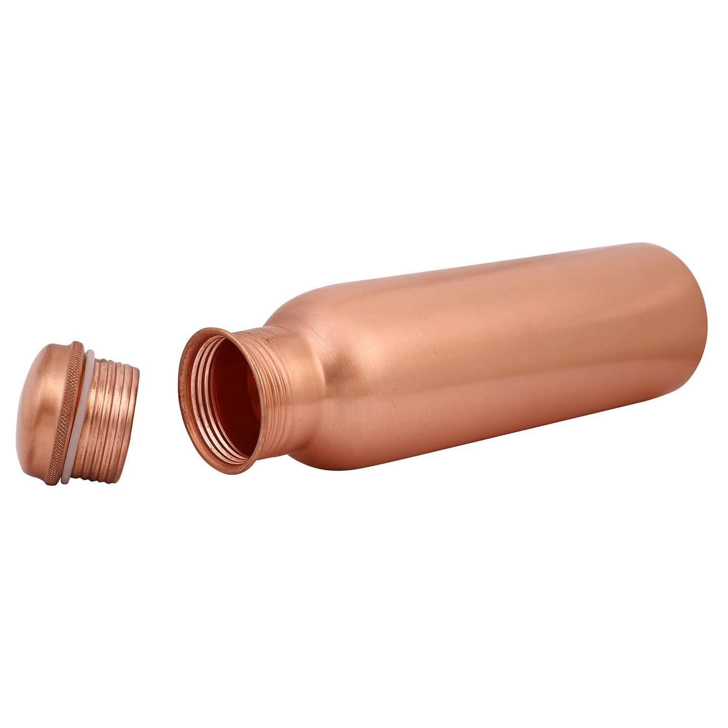 Mother copperware Curved Glass Bottle Gift Set with 2 Copper Glasses with Ayurvedic Health Benefits Used for Household and Gifting Purposes.Diwali Gift Sets