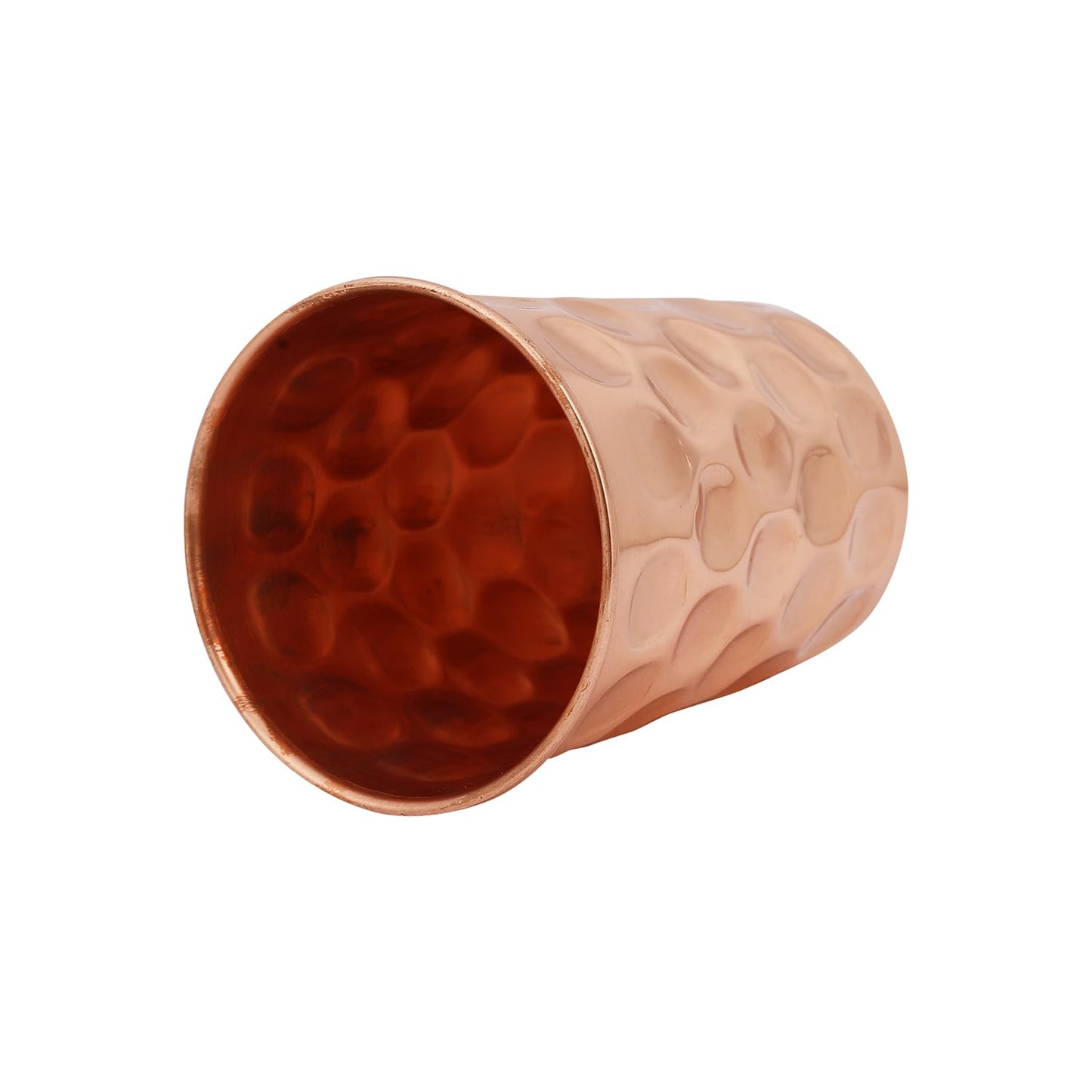 Mother Copperware Diamond Copper Bottle Gift Set with 2 Copper Glasses with Ayurvedic Health Benefits Used for Household and Gifting Purposes.