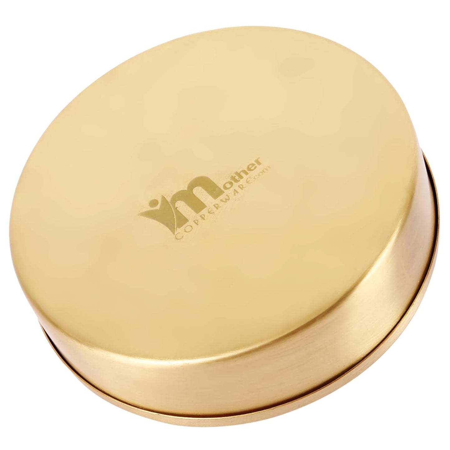Mother copperware Lunar Brass Spice Box Handcrafted Brass Spice Box Set For Kitchen With Spoon (7 Containers, 40 ML) - Masala Container Masala Dabba. (Lunar Brass Spice Box)