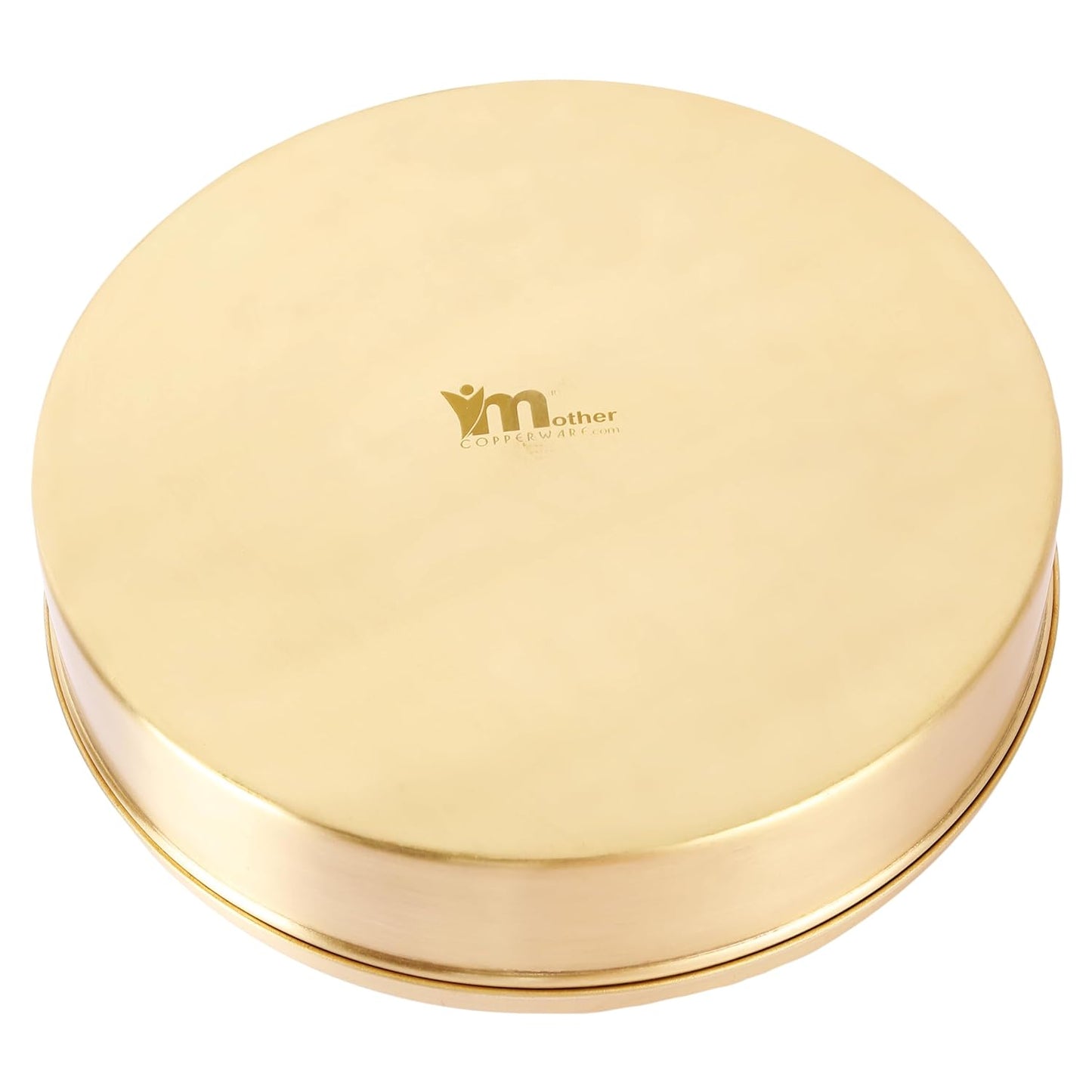 Mother copperware Wular Brass Spice Box – Handcrafted Masala Dabba with 7 Containers (40ml Each) & Spoon | Traditional Brass Masala Box for Kitchen