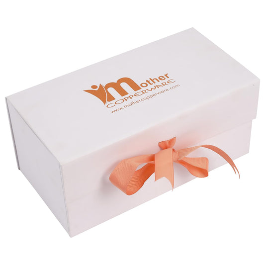 Mother Copperware Mugs Gift Set -500ml (4 Piece) - Leak-Proof, Ayurvedic Health Benefit Copper Mug Set. (2 Mugs Gift Set)