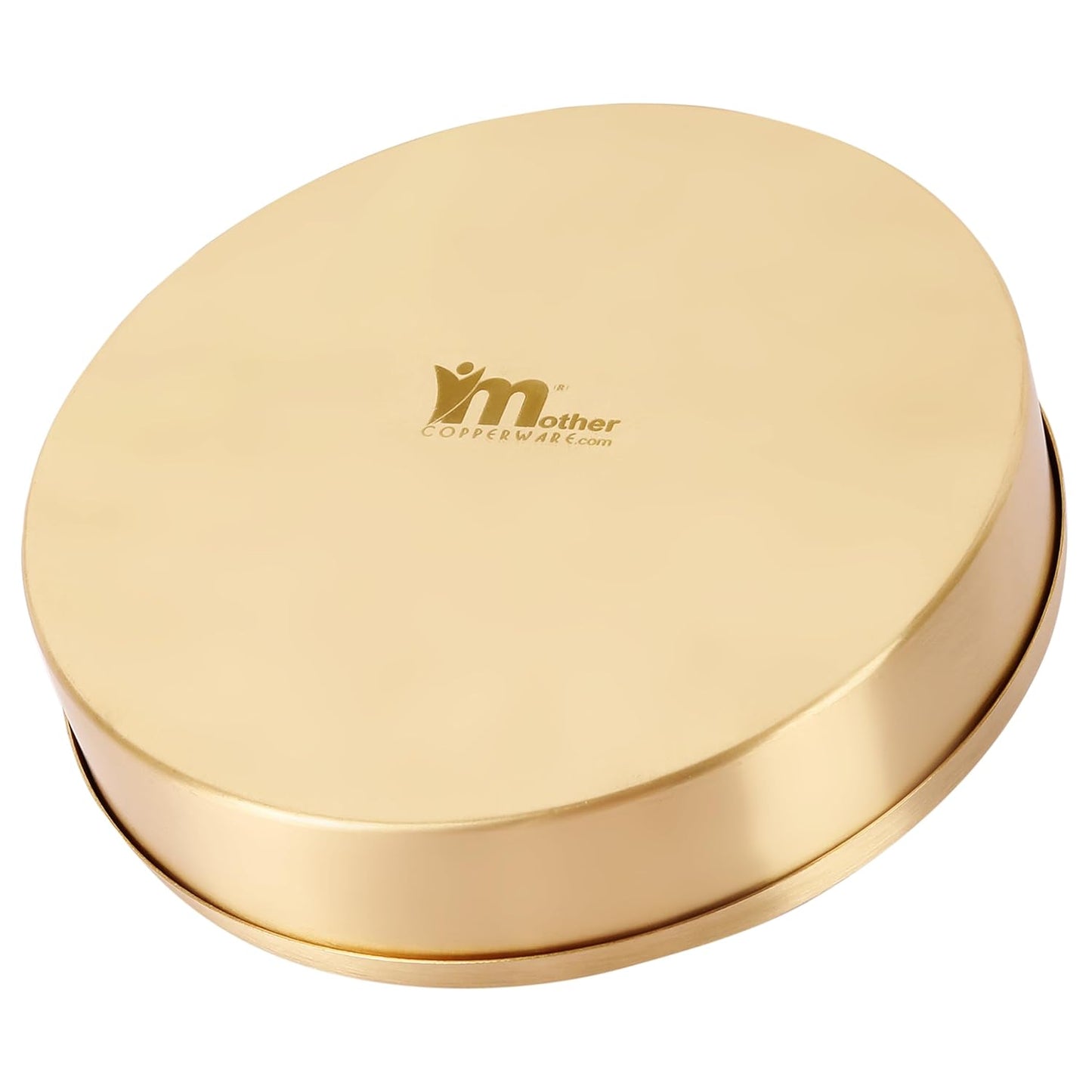 Mother copperware Chilika Brass Spice Box – Handcrafted Masala Dabba with 7 Containers (40ml Each) & Spoon | Traditional Brass Masala Box for Kitchen