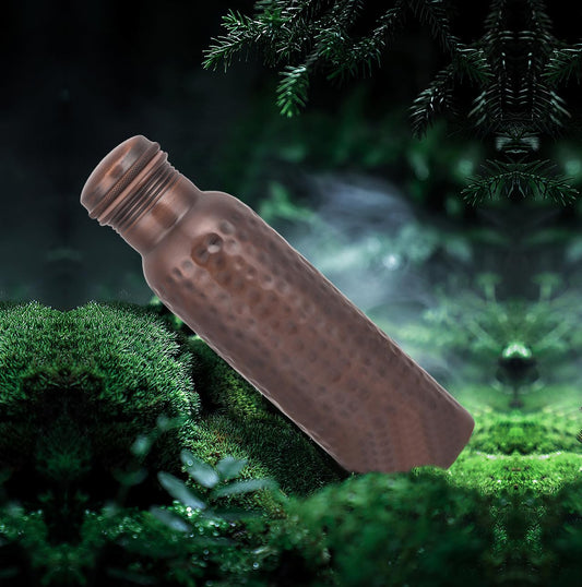 Mother Copperware Designer Copper Bottle, 950 ml, Copper | Leak Proof | Eco-Friendly|Office Bottle | Gym Bottle | Yoga Bottle | Home | Kitchen | Hiking | Treking Bottle | Travel Bottle