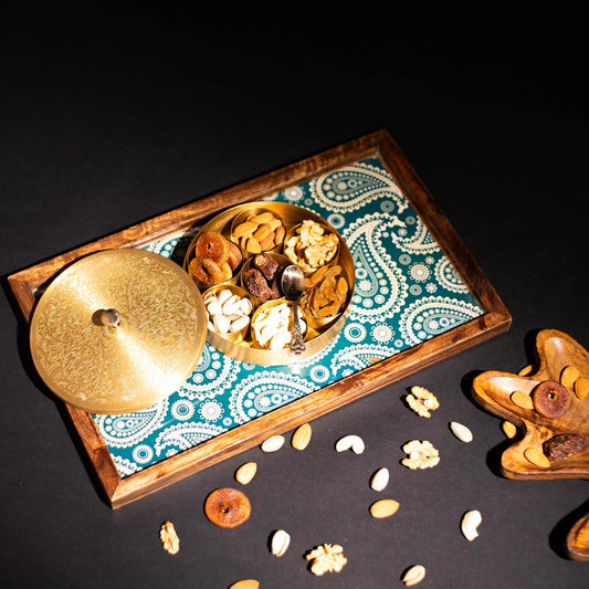 Mother copperware Pangong Brass Spice Box – Handcrafted Masala Dabba with 7 Containers (40ml Each) & Spoon | Traditional Brass Masala Box for Kitchen