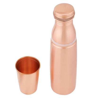Mother copperware Mount Everest Copper Bottle, 950 ml, 1 Piece, Copper | Leak Proof | Office Bottle | Gym Bottle | Yoga Bottle | Home | Kitchen | Hiking | Treking Bottle | Travel Bottle.